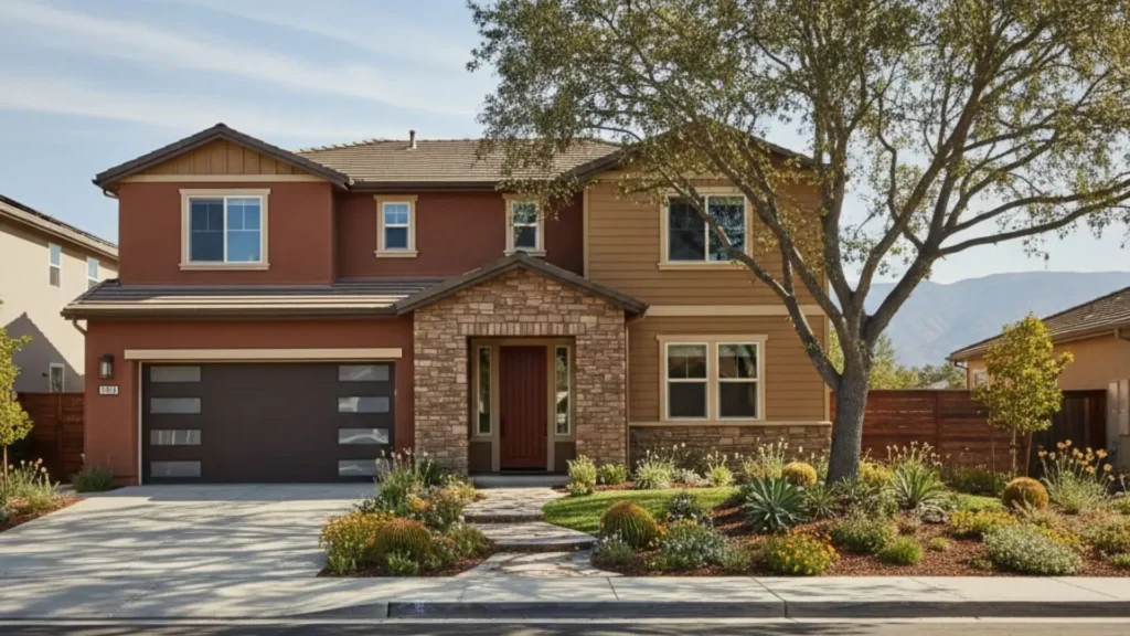 Beautiful Riverside CA home exterior with a well maintained garage door for reliable garage door fix