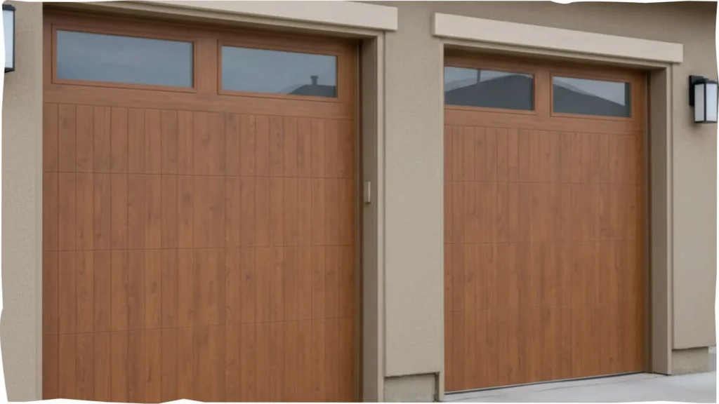 Wood composite garage door installed for Riverside CA homes